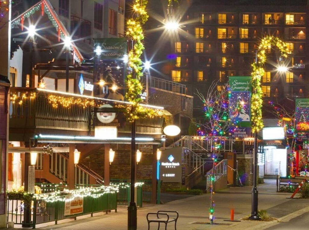 Christmas Lights by the Lake at Harrison Hot Springs