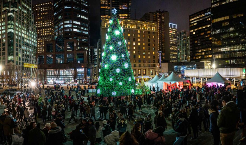 Vancouver Christmas Tree Lighting Celebration at Vancouver Art Gallery