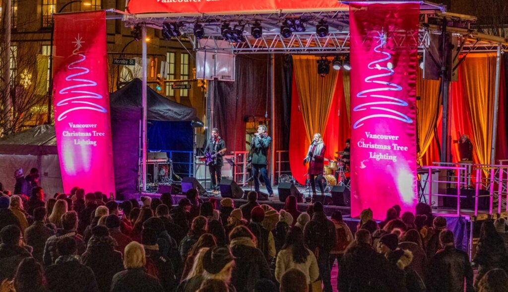 Vancouver Christmas Tree Lighting Celebration at Vancouver Art Gallery