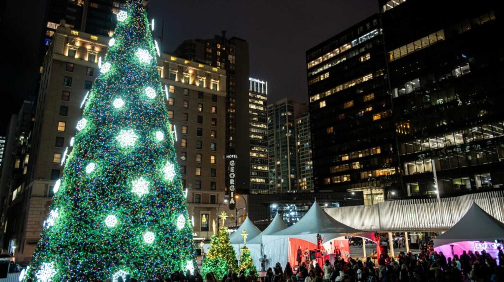 Vancouver Christmas Tree Lighting Celebration at Vancouver Art Gallery