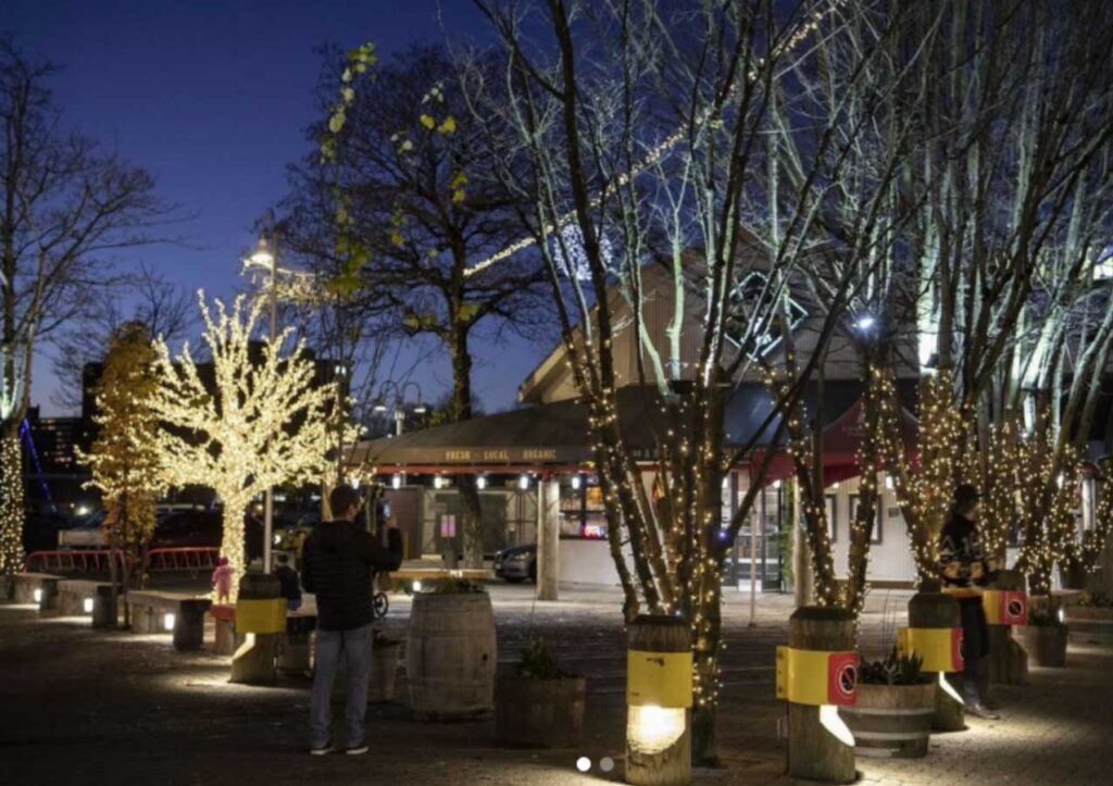 Winter and Holiday Lighting at Granville Island