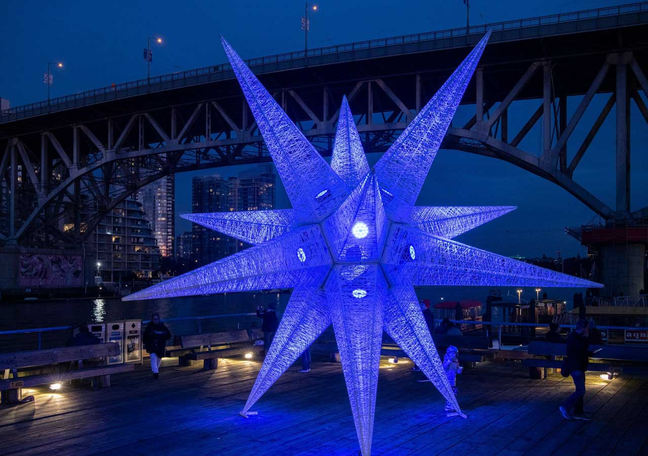 Winter and Holiday Lighting at Granville Island