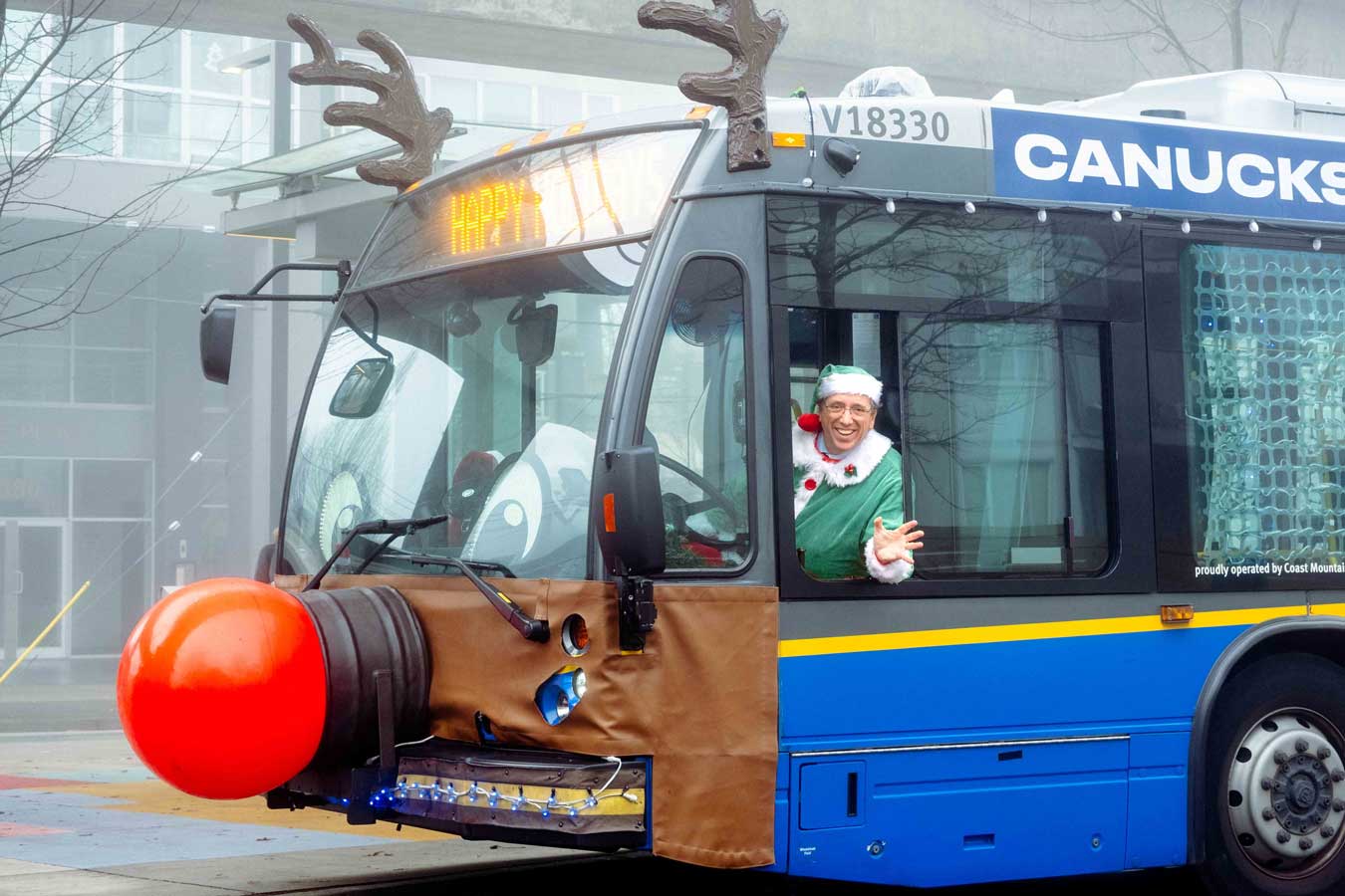 Translink Reindeer Bus in Metro Vancouver - Vancouver Christmas