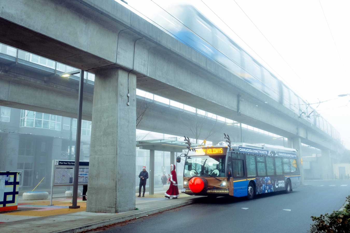 Translink Reindeer Bus in Metro Vancouver - Vancouver Christmas